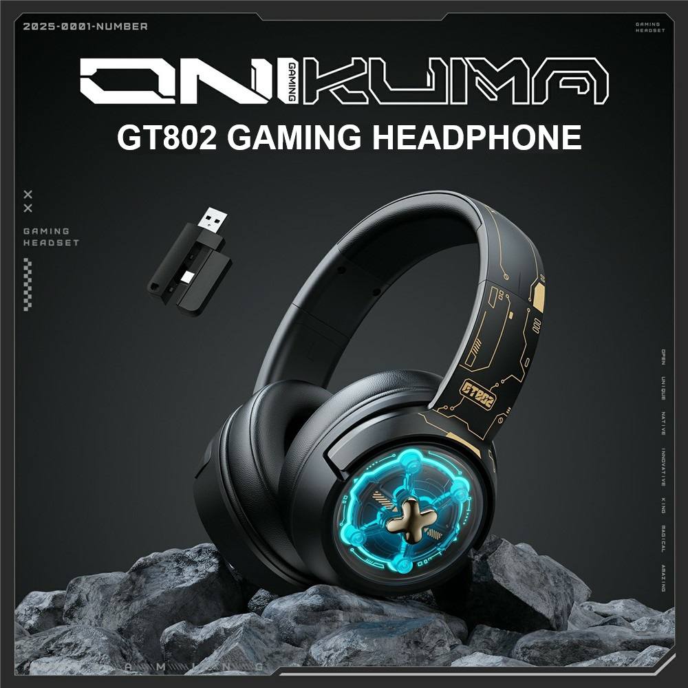 هدست وایرلس حرفه ای گیمینگ - ONIKUMA GT802 Wireless Gaming Headset - تصویر 5